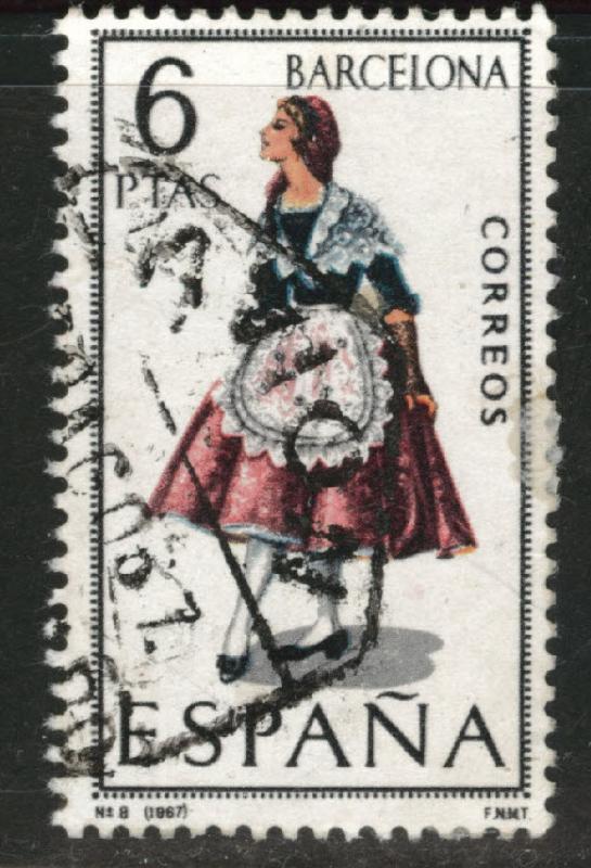 SPAIN Scott 1399 Used Barcelona regional costume 1967