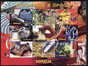 SOMALIA - 2002 - Minerals & Space - Perf 9v Sheet - M N H - Private Issue