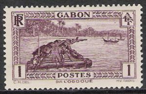 Gabon #124 Timber Raft MH