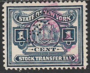 New York Stock Transfer Tax - .01 used f-vf.