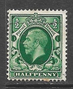 Great Britain 210: 1/2d George V, used, F