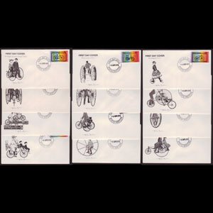 G.B.-LOCAL-STAFFA 1978 - FDC-5163 Bicycles Set of 12