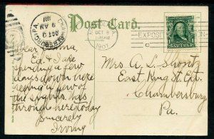 U.S. Scott 300 On 1907 Jamestown Exposition Post Card w/Expo Machine Cancel 