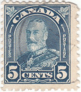 Canada - Scott #170 - 5 cent Blue - Used