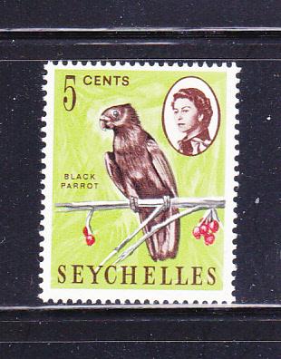 Seychelles 198 MHR Birds, Black Parrot