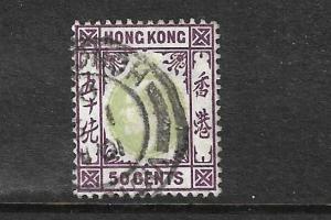 HONG KONG 1903  50c KEVII  FU   SG 71