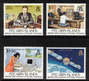 PITCAIRN ISLANDS 1995 Radio Centenary; Scott 432-35; MNH