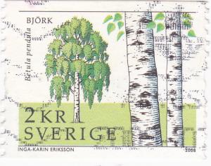 Sweden -2008 -Trees Beech used - 2Kr SG 2549 