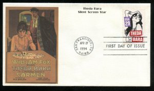 US 2827 Silent Screen Stars - Theda Bara UA Mystic cachet FDC