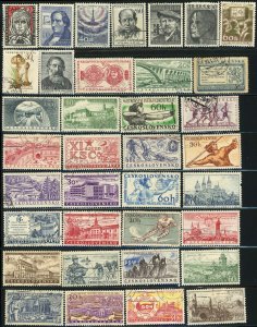 500 Czechoslovakia Postage Stamps Collection Europe 1919-1950 Czech Used