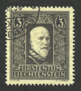 Liechtenstein Scott 152 Used VLH - 1938 Prince Francis I, Thick Wove Paper