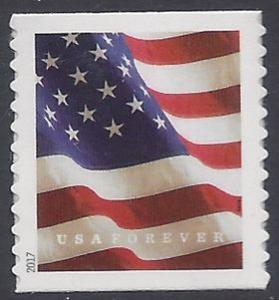 #5158 (49c Forever) US Flag Coil Single (BCA) 2017 Mint NH