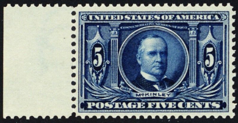 326, Mint XF NH 5¢ McKinley - Bright And Fresh! * Stuart Katz