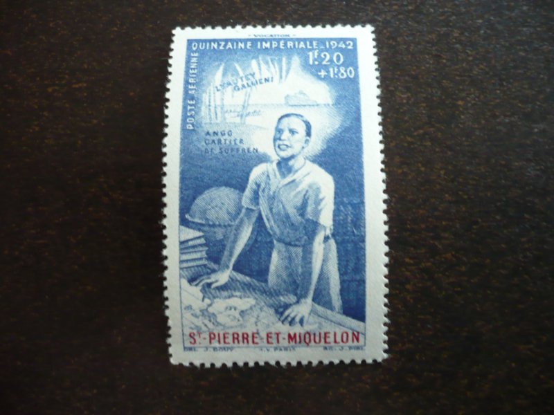 Stamps - St Pierre Miquelon - Scott# CB3 - Mint Hinged Set of 1 Stamp