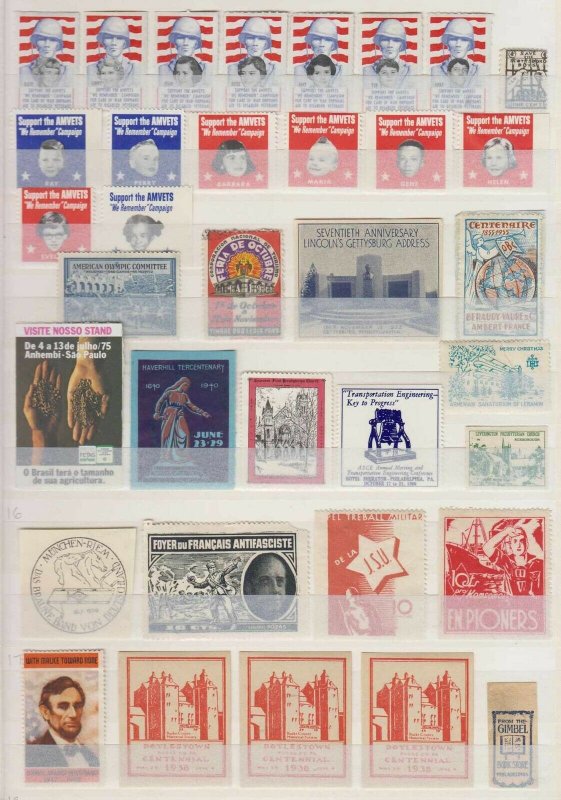 WORLDWIDE 1900-80 CINDERELLA COLLECTION OF 166 STAMPS & 4 SOUVENIR SHEETS MINT+