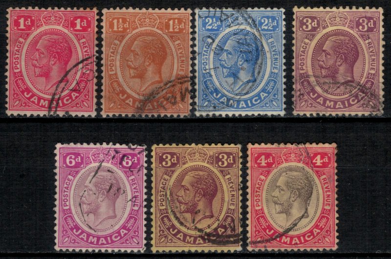 Jamaica #61a-2,4a-5,7,71-2  CV $8.40
