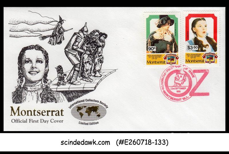 MONTSERRAT - 1989 50th Anniversary of the WIZARD OF OZ / MOVIE - FDC