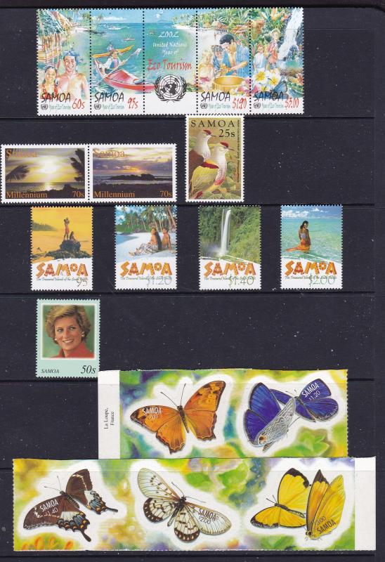 Samoa a small lot of MNH moderns