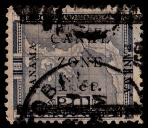 ✔️ CANAL ZONE 1905/1906 - OVERPRINT ON PANAMA - SC. 16c (o) [111]