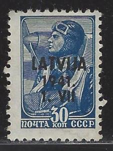 Latvia russian stamp o/p, (on 736), unused, no gum