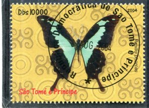 Sao Tome & Principe 8.08.2004 BUTTERFLIES 1 stamps Fine Used VF