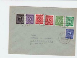 germany allied occupation  1948 numeral multi stamps  cover ref r14205