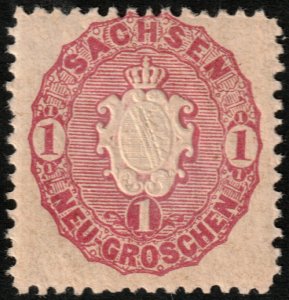 ✔️ GERMAN STATES SAXONY 1863 - COAT OF ARMS -  MNH ** [1KH1]