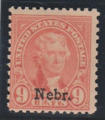 U.S. Scott #678 Jefferson - Nebraska Overprint Stamp - Mint NH Single