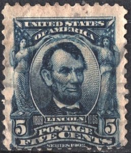SC#304 5¢ Lincoln Single (1903) Used
