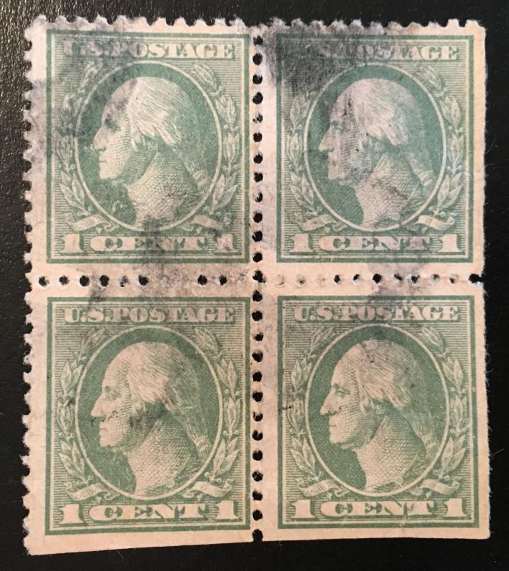 525 Washington Series, 11 perf., NWM, circ block, NH, Vic's Stamp Stash