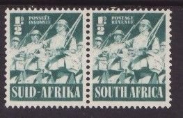 South Africa-Sc#81- id8-unused og NH 1/2p pair-Infantry-1941-43-