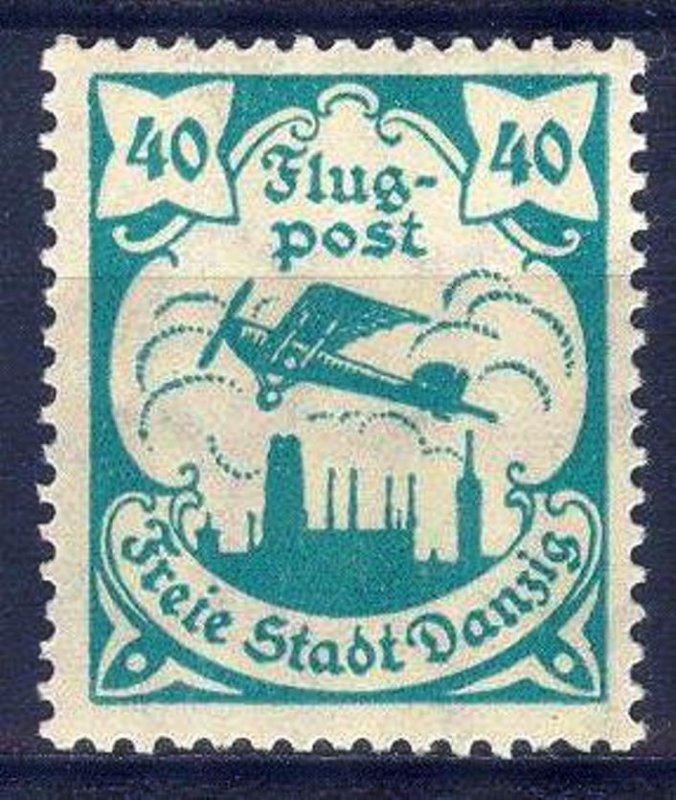 Danzig 1923 Airplanes 40 pf. Mi. 112 MNH