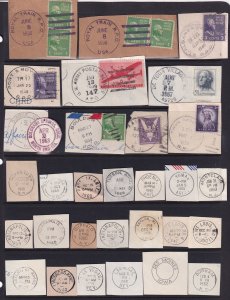 USA Towns Cities Mid 1900s Postage Paid Circular Date Used Stamp Cancelled