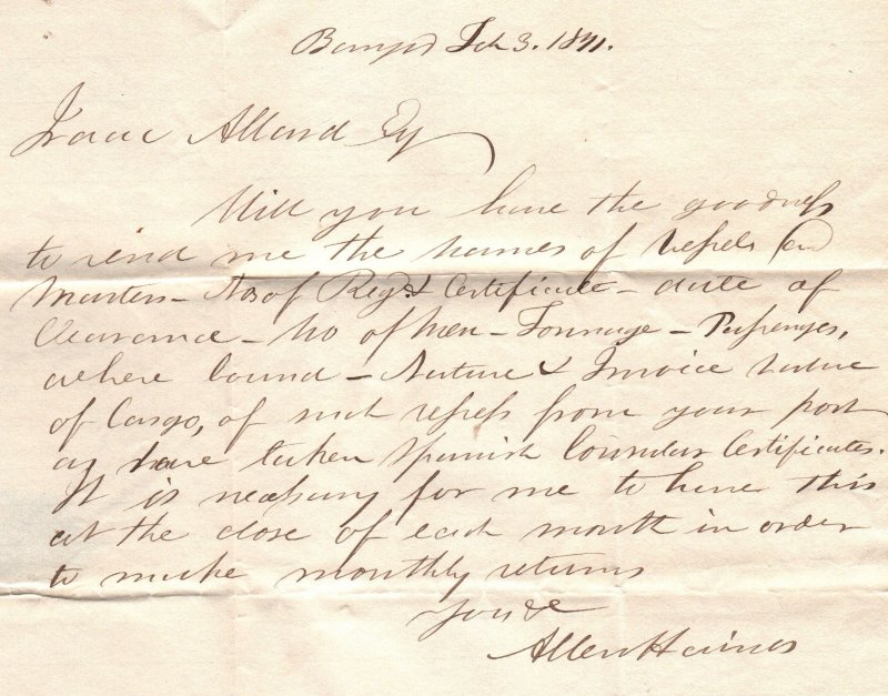 US 1 used stampless cover 1870 ?