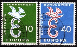 GERMANY 1958 EUROPA. Complete set, Used