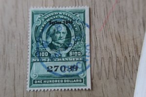 US RD206 USED  STOCK TRANSFER GREEN CUT CANCEL
