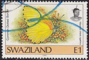 Swaziland 611 Common Dotted Border Butterfly 1992