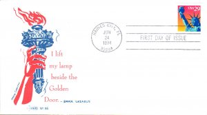 #2599 Statue of Liberty Eastern FDC