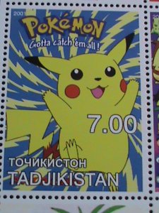 TAJIKISTAN STAMP- POKEMON- GOTTA CATCH  THEM ALL  STAMP MNH FULL SHEET  VF