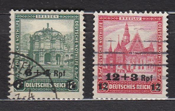 Germany - 1932 Surcharged Buildings Sc# B42/B43 - (2827)
