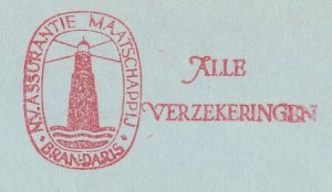 Meter cover Netherlands 1961 Lighthouse - Brandaris - Amsterdam