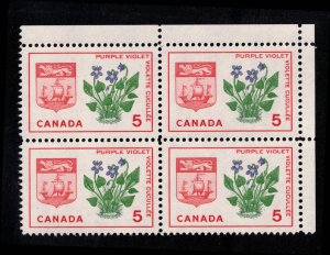 Canada - Provincial Flowers & Coats of Arms 1964-66 SC418-429A Mint Blocks