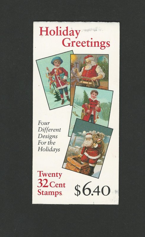 Scott BK233, 3004-3007. 1995 Christmas issue. Booklet P#1111. SCV $16.00