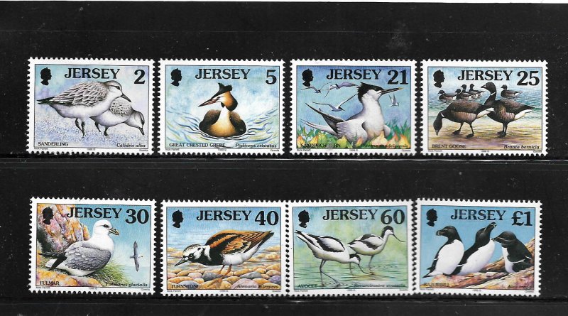 JERSEY,825-832, MNH, BIRDS