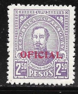 Paraguay O98: 2.50p Fulgencio Yegros, MH, F-VF