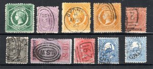 Australia - New South Wales 1882-89 selection between SG 232b and 254e FU