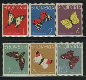 Albania MNH Sc 691-96 Mi 773-78  Butterflies