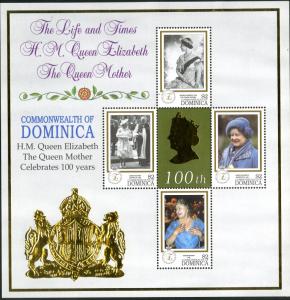 DOMINICA 2160 MNH S/S SCV $7.50 BIN $4.50 ROYALTY