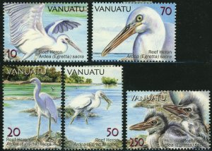 Vanuatu #914-918 Reef Heron Birds Nature Postage Stamps 2007 Mint LH