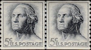 # 1229 MINT NEVER HINGED ( MNH ) Line Pair GEORGE WASHINGTON    